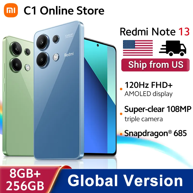 Xiaomi Redmi Note 13 Global Version Snapdragon® 685 Smartphone 108MP triple camera 120Hz FHD+ AMOLED display 33W charging - Imagen 1