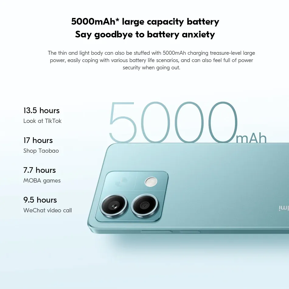 Global firmware  Xiaomi Redmi Note 13 5G Smartphone 128GB 256GB ROM Dimensity 6080 6.67'' AMOLED Screen 5000mAh 33W used phone - Imagen 6