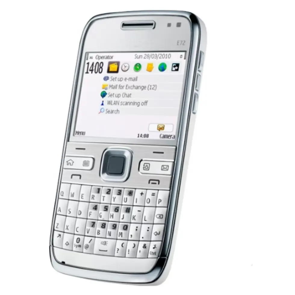 Finland made Unlocked E72 in Mobile Cell Phone GSM 2G 3G 5MP camera 240x320 Display Resolution support multi-language used phone - Imagen 2