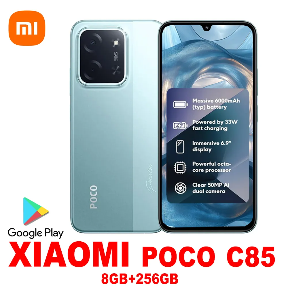 EU/US/UK specification XIAOMI POCO C85 original smart phone 6000mAh/8GB+256GB memory/support GPS/NFC Smart phone - Imagen 4