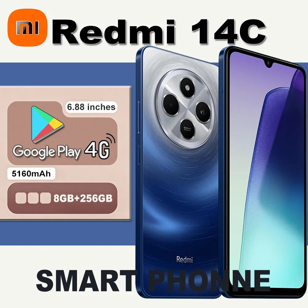XIAOMI Redmi 14C smart phone 4G network 6.88-inch 120Hz, LCD screen 8GB+256GB/5160mAh long battery life/side fingerprint - Imagen 1