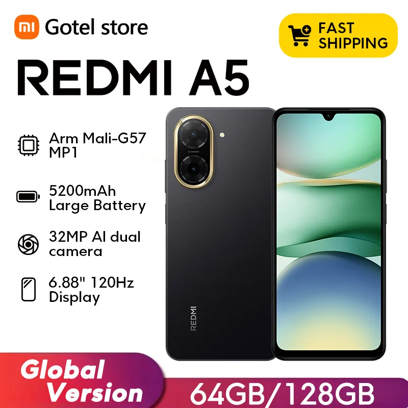 【Brand+】Global Version Redmi A5 Unisoc T7250 Processor 32MP Main Camera 6.88" Large Screen Supports 15W Fast Charging - Imagen 1