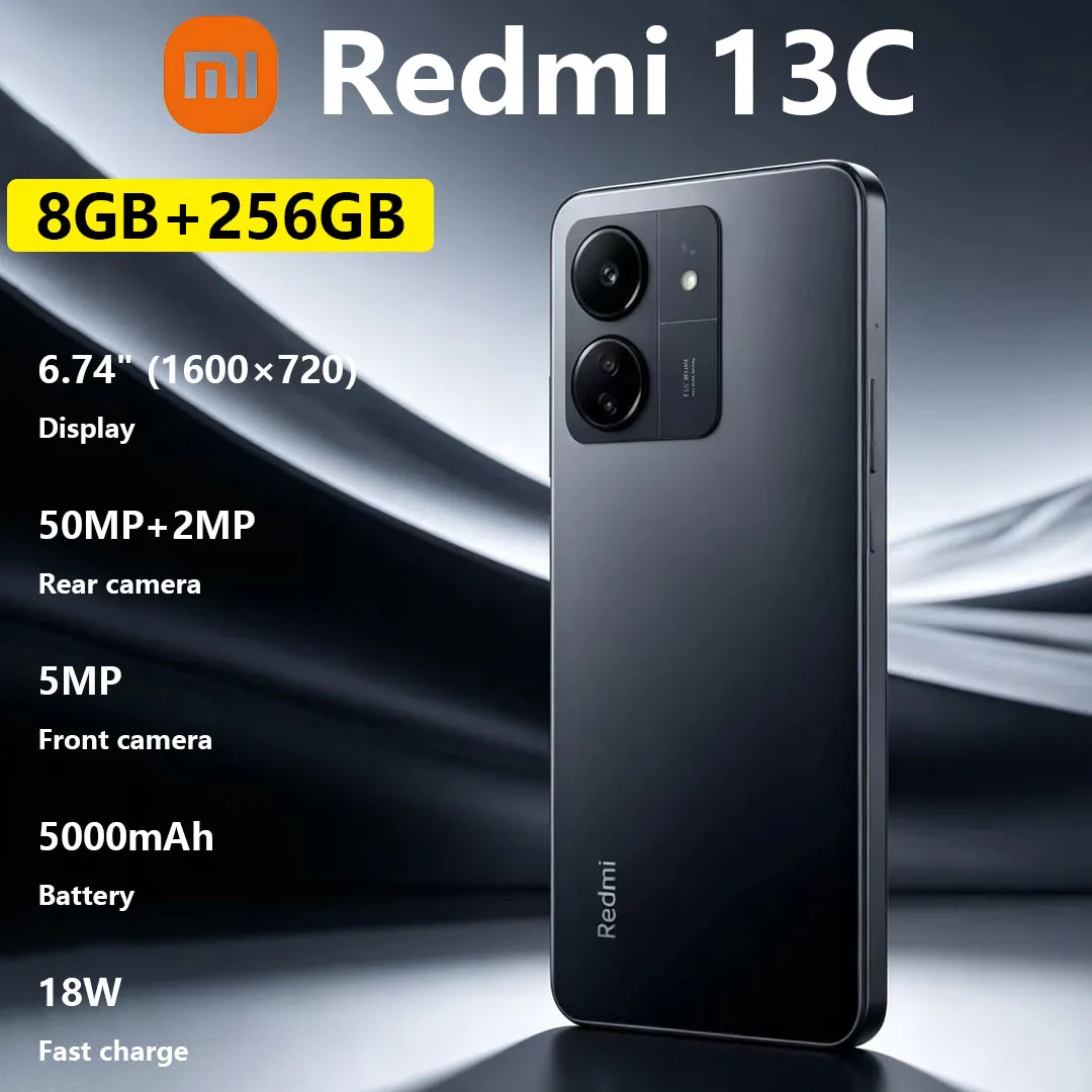 New Xiaomi Redmi 13C Camera Phone 6.74-inch Display 5000mAh‌ Battery 18W Fast Charge Dual-SIM Smartphone - Imagen 1