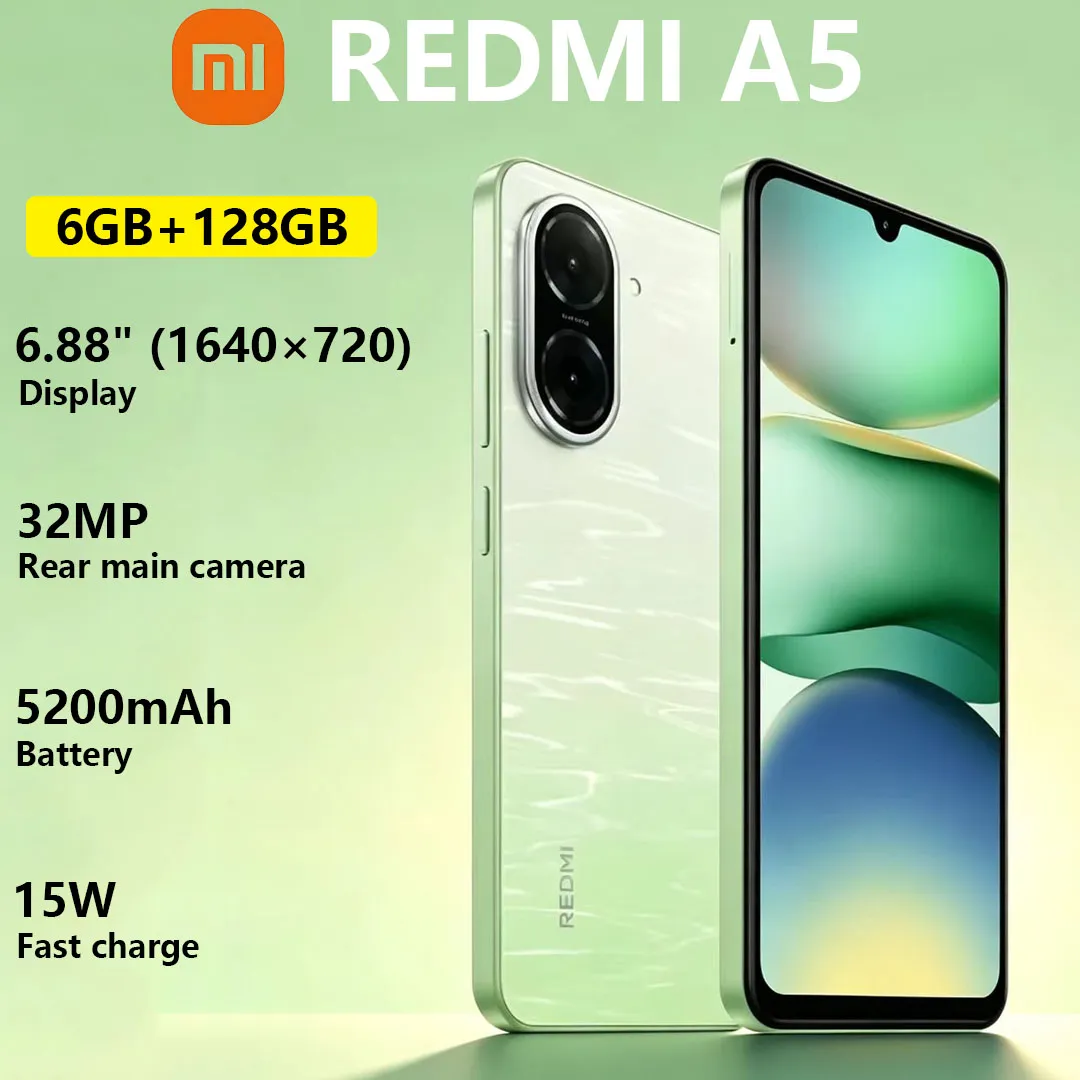 Xiaomi Redmi A5 Mobile Phone 6.88-inch 120Hz Display 5200mAh‌ Large Battery 15W Fast Charging‌ Dual-SIM Smartphone 6+128GB - Imagen 1