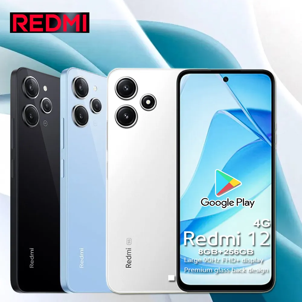 XIAOMI 2460×1080 pixel smart HD mobile phone fashion thin and thin REDMI12 mobile phone 8+256GBn memory 5000mAh battery capacity - Imagen 1
