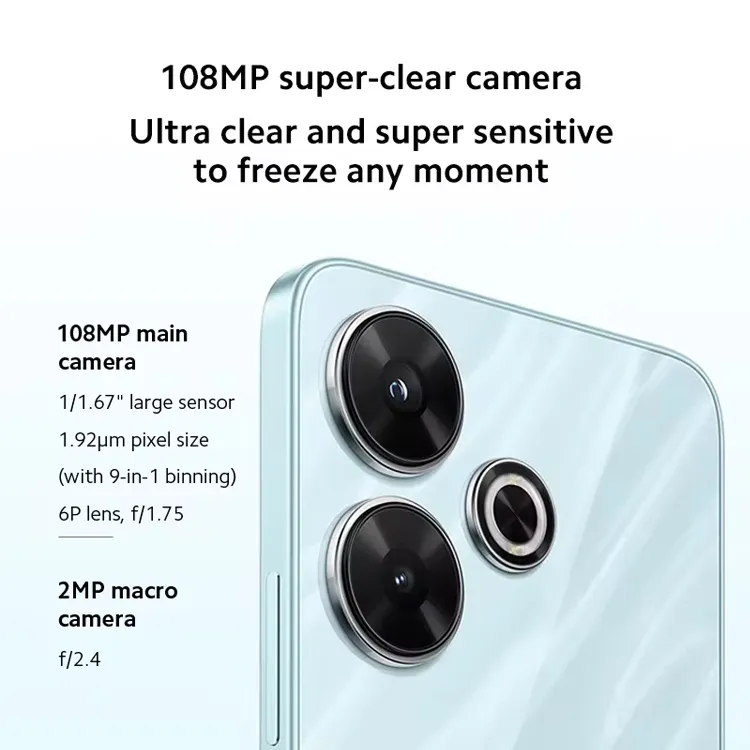 Xiaomi Redmi 13 smart phones MediaTek Helio G91-Ultra 108MP 5030mAh camera 33W fast charging 90Hz screen Global version - Imagen 4