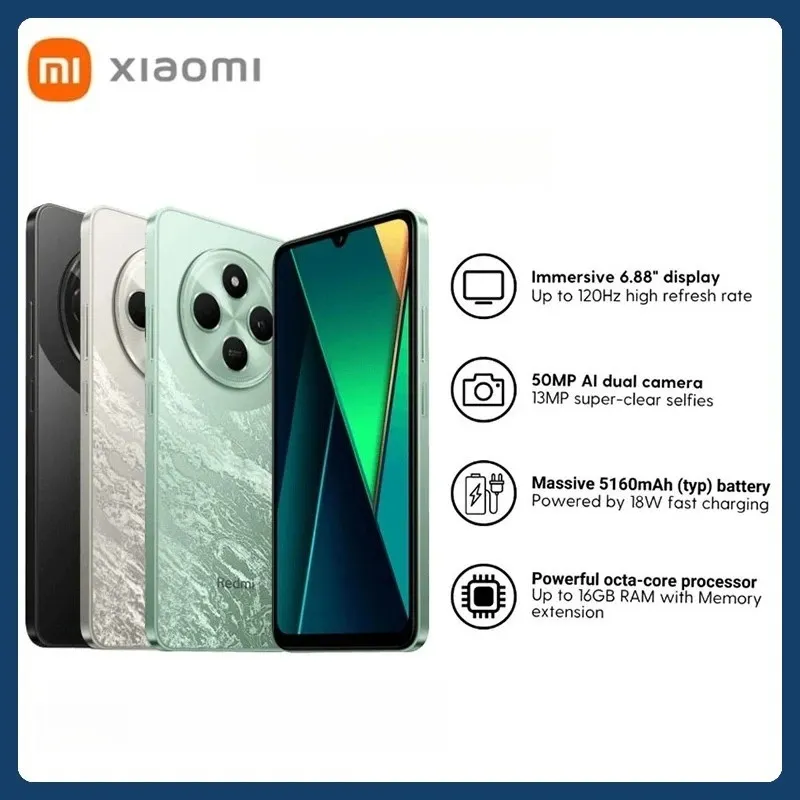 Original Xiaomi POCO C75 fashion smart phone 8 million front camera selfie lens 8GB+256GB 5000mah music phone Global Version - Imagen 1