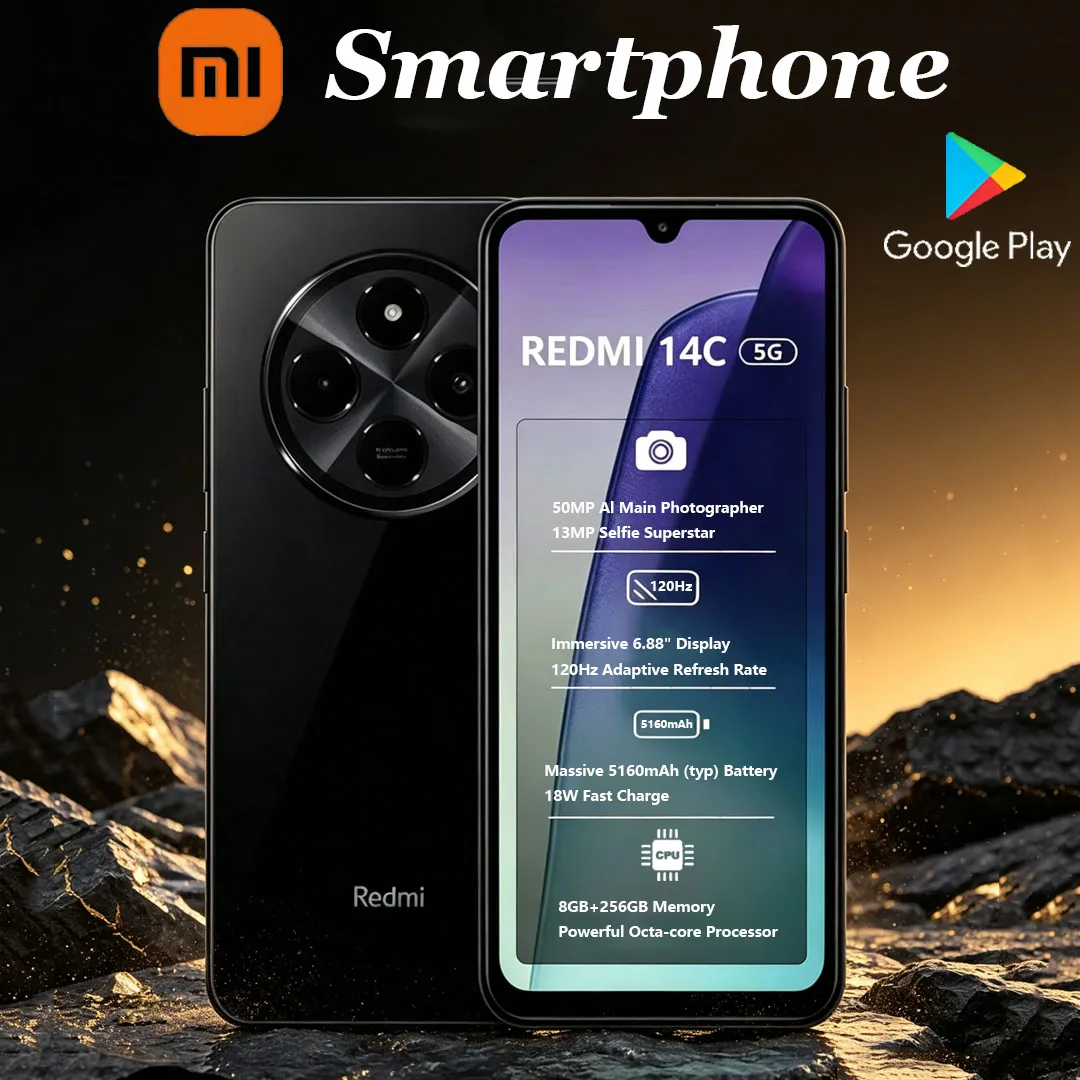Xiaomi Redmi 14C 5G Mobile Phone Global Version 50MP Camera 5160mAh Battery 18W Fast Charge 6.88" Display Dual-SIM Smartphone - Imagen 1