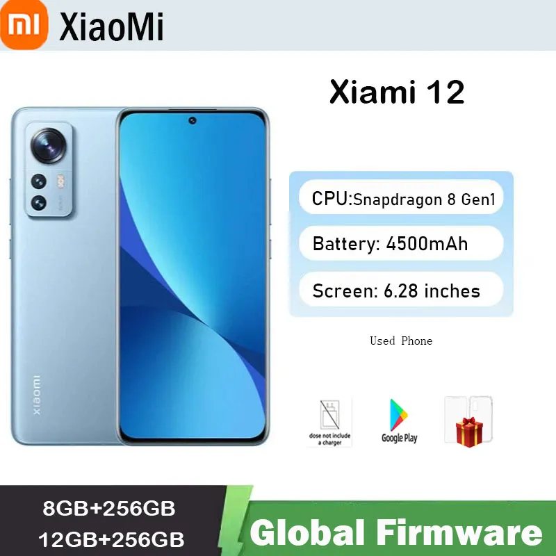 2340x1080 6.28inchs Global firmware Xiaomi 12 Smartphone  Qualcomm Snapdragon 8 Gen1  50MP 32MP Android  used phone - Imagen 1