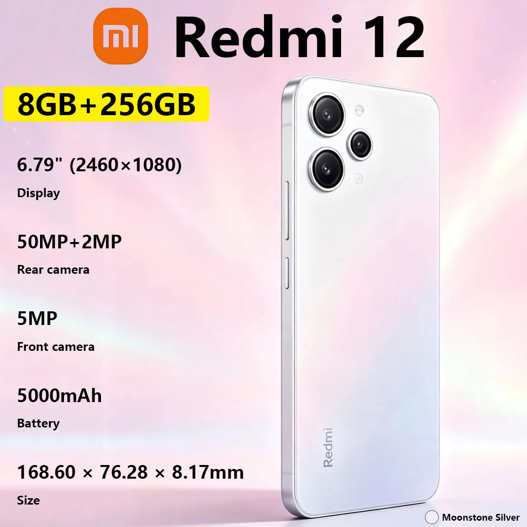 Xiaomi Redmi 12 Global Smartphone 5000mAh Large-capacity Battery 6.79-inch 90Hz Display 50MP Main Camera Daily and Backup Phone - Imagen 1