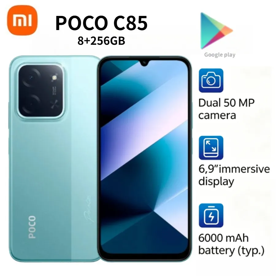 POCO C85 Global edition smartphone 8GB+256GB ROM 6.9-inch large HD display 5000mah long-lasting battery 2026 latest model - Imagen 2