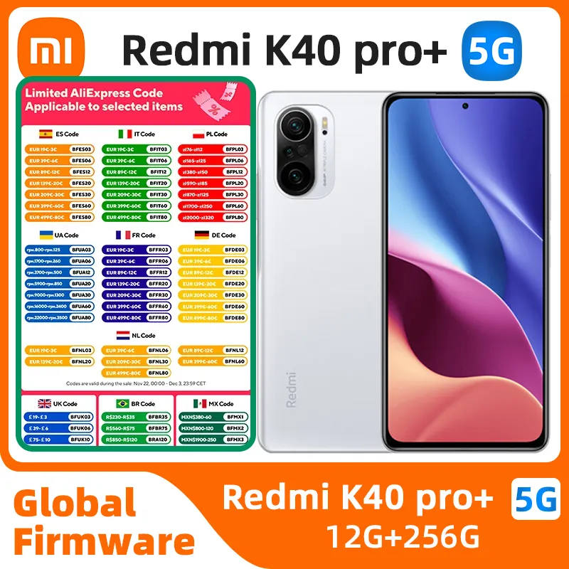 xiaomi redmi k40 pro+ plus Android 5G Unlocked 6.67 inch 12GB RAM 256GB ROM All Colours in Good Condition Original used phone - Imagen 1