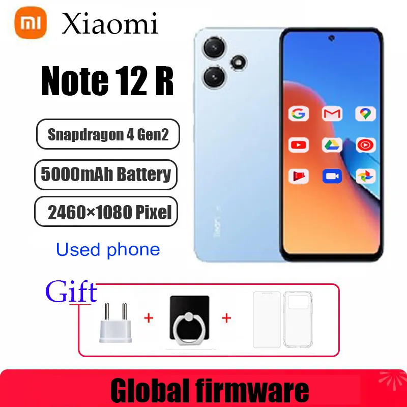 Xiaomi Redmi Note 12R 5G smartphoen Android 6GB ROM 128GB Qualcomm Snapdragon 4 gen2 50MP 5000mAh used phone - Imagen 1