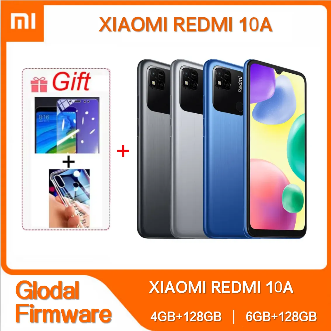 Original Xiaomi Redmi 10A Global Rom Smartphone 6.53' HD Display Helio G25 Octa Core 13MP Fingerprint 5000mAh 4G Smartphone - Imagen 1