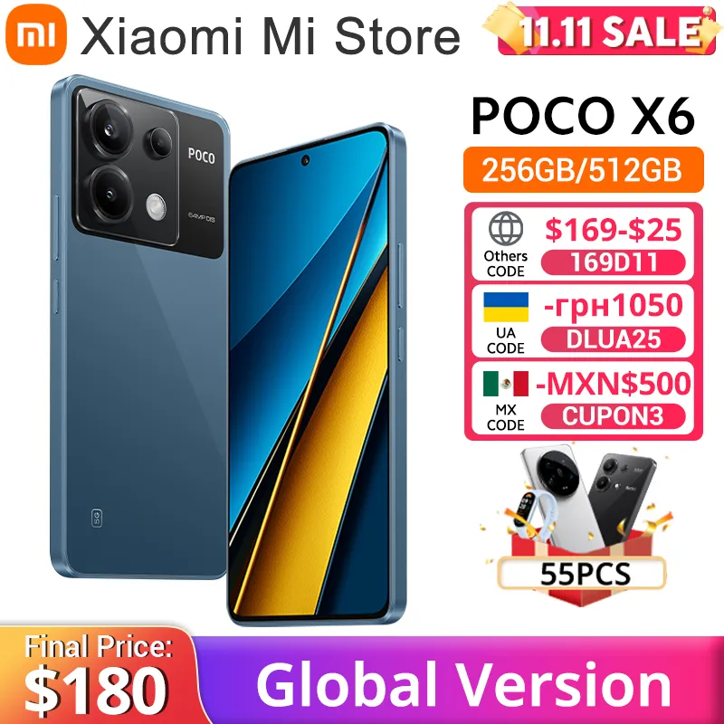 Global Version POCO X6 5G 64MP Camera with OIS 67W Charging NFC Snapdragon 7s Gen 2 Smartphone 120Hz Flow AMOLED Display - Imagen 1