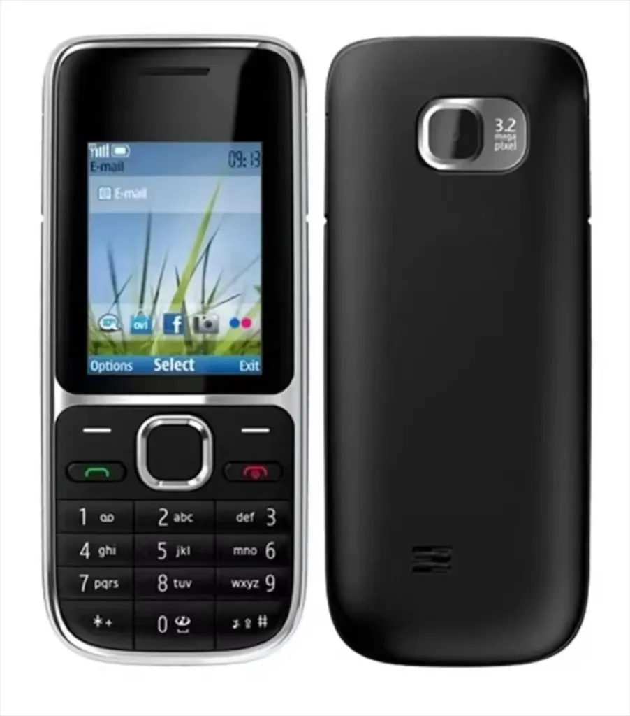 Finland Made C2-01 Classic QWERTY Dual SIM  Unlocked 2G 2 inches 1020mAh 3.2MP Symbian OS  Camera long Standby  Used Phone - Imagen 3