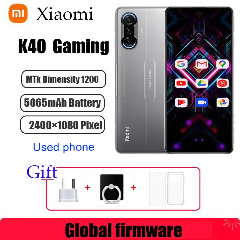 Xiaomi Redmi K40 Gaming Smartphone Global firmware Android 11 MIUI 12.5 Octa Core Global ROM 67W Fast Charging used phone - Imagen 1