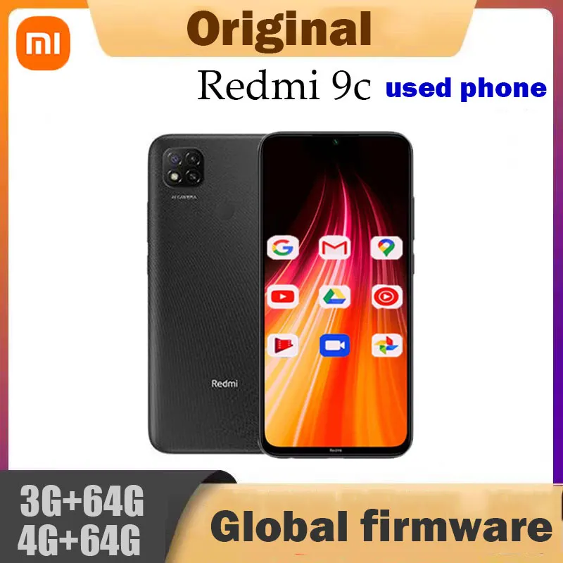 Global firmware Xiaomi Redmi 9C Smartphone 6.53 Inch  5000mAh Battery Helio G35 Processor 13MP Camera Used phone - Imagen 1