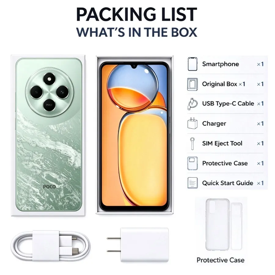 2026 NEW POCO C75 Factory Unlocked Smartphone Global Version 8GB RAM 256GB ROM 6.88 Inch 120Hz High Refresh Rate HD Display - Imagen 6