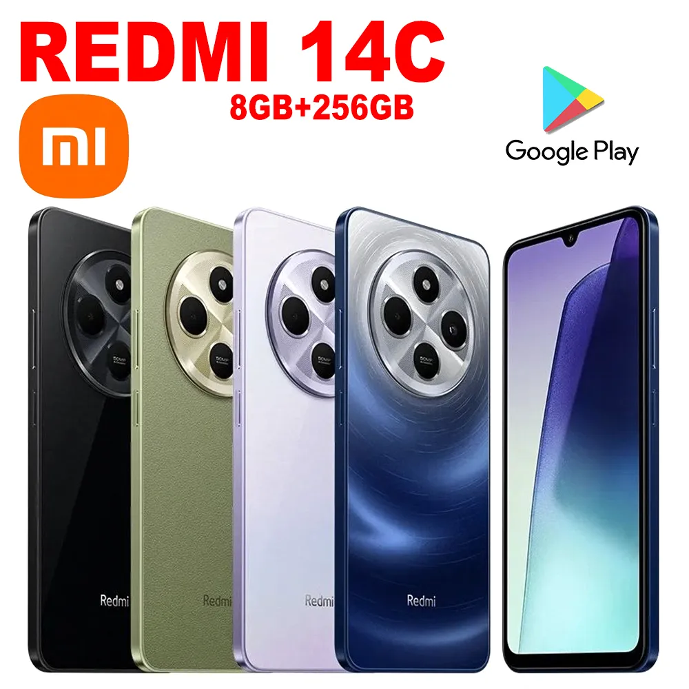 XIAOMI REDMI 14C fashion smart phone 8GB+256GB/5160mah battery capacity/side fingerprint/facial recognition/GPS/6.88-inch 120Hz - Imagen 1