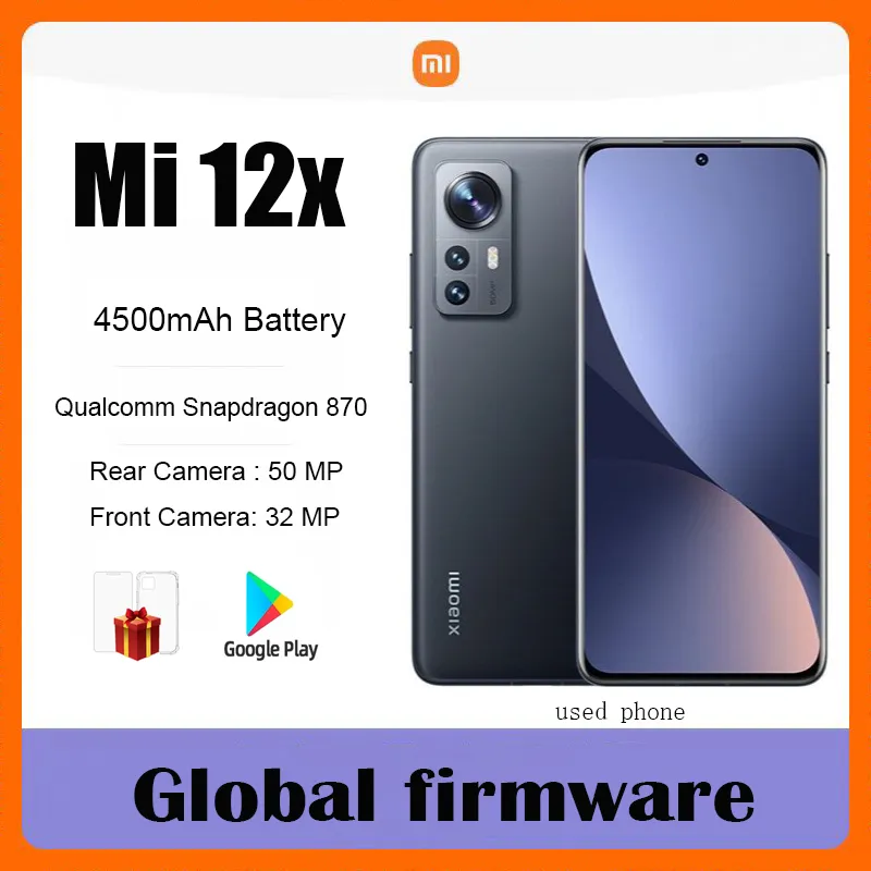 Global firmware Xiaomi Mi 12x smartphone Android 5G  6.28 inch HyperOS 1.0 All  Original used phone - Imagen 1