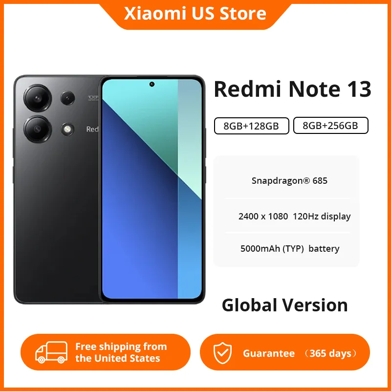 Xiaomi Redmi Note 13 4G Smartphone Snapdragon® 685 108MP Camera 120Hz AMOLED Display 33W Charging Cellphone Handy - Imagen 1