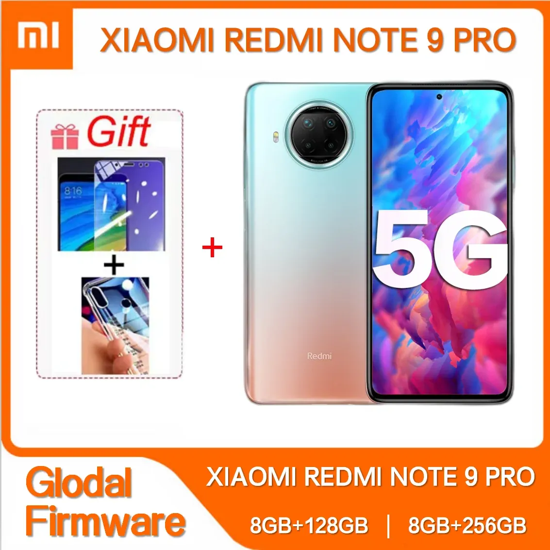 Original Xiaomi Redmi Note 9 Pro NFC 8GB 256GB 5G Smartphone Dual SIM 6.67'' 108MP+16MP Octa-Core Android CellPhone Global Rom - Imagen 1