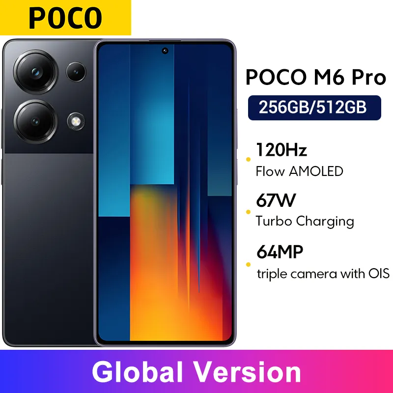 POCO M6 Pro Global Version 64MP Triple Camera with OIS 67W turbo charging Helio G99 Ultra 120Hz Flow AMOLED - Imagen 1