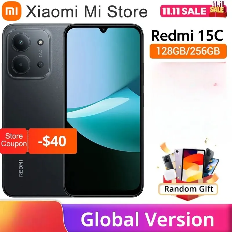 Redmi 15C Global Version Xiaomi Smartphone MediaTek Helio G81-Ultra 50MP main camera 120Hz 6.9" Dot Drop display 33W charging - Imagen 1