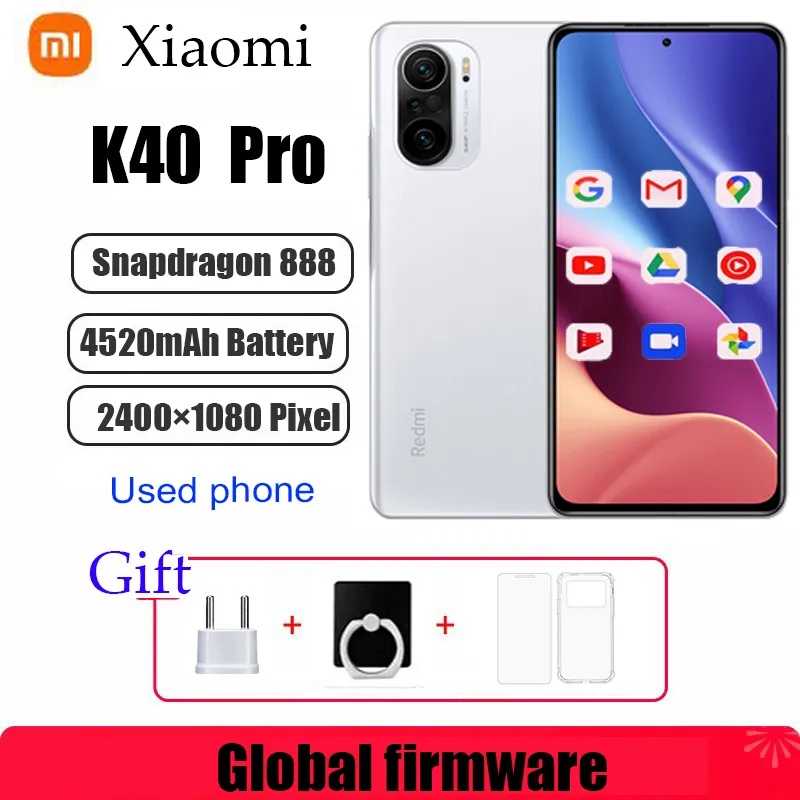 Global firmware Xiaomi Redmi K40 Pro Smartphone Hyper OS 1.0 cecular Snapdragon 888 6.67inch 120Hz E4  64MP 33W Fast used phone - Imagen 1