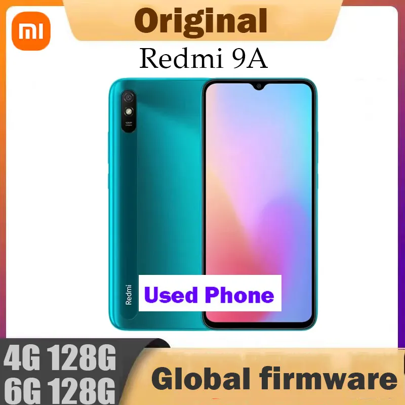 Xiaomi Redmi 9A Smartphone 64GB 128GB Global Rom Cellphone 5000mAh 6.53 inch MTK Helio G25 Octa Core 13MP Smart phone used phone - Imagen 1