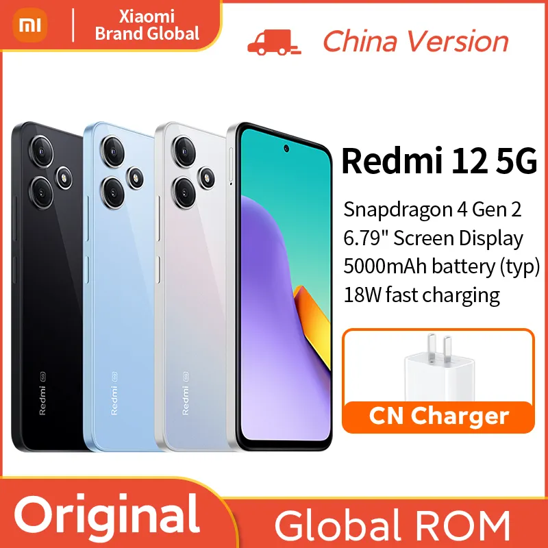 Xiaomi Redmi 12 5G Global Rom Snapdragon 4 Gen2 SmartPhone 50MP Quad Camera 6.79 inch Screen LCD 5000mAh Battery China Version - Imagen 1