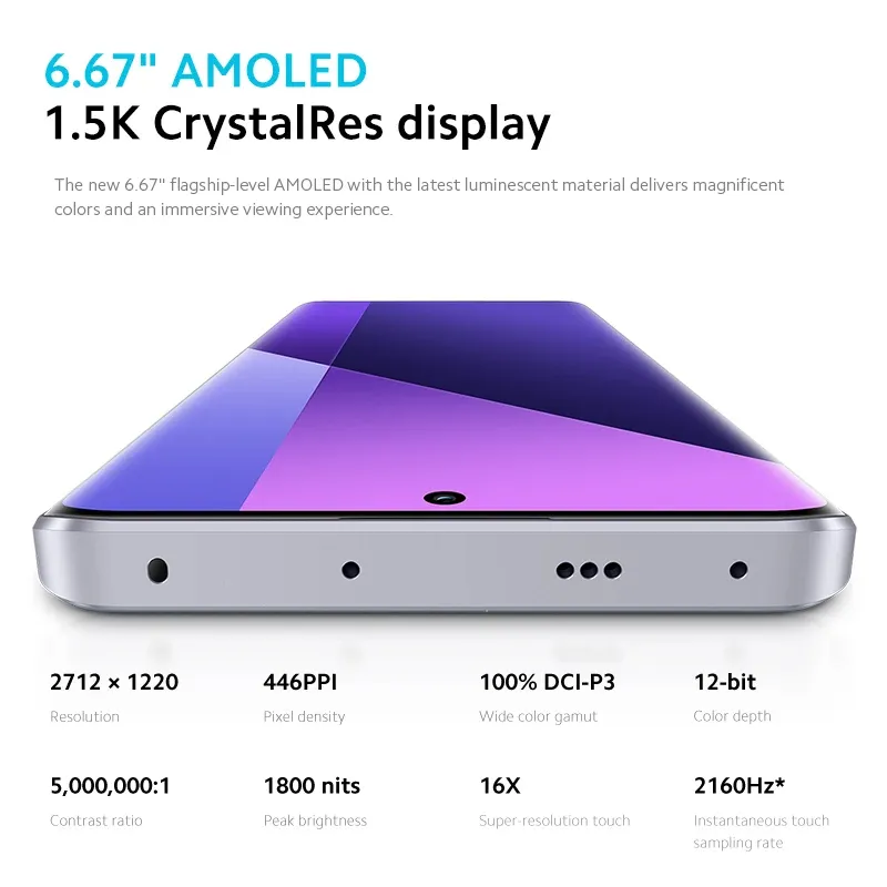 Global firmware Xiaomi Redmi Note 13 Pro + 5G Smartphone  120Hz 1.5K Curved Display 200MP Camera used phone - Imagen 3