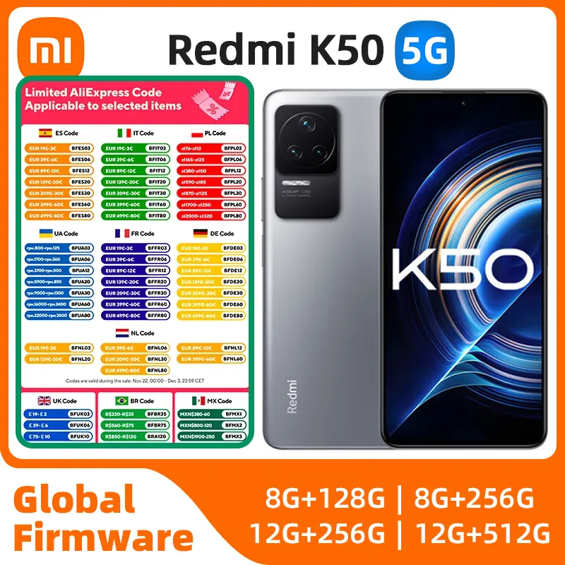 xiaomi redmi k50 Android 5G Unlocked 6.67 inch 12GB RAM 256GB ROM All Colours in Good Condition Original used phone - Imagen 1