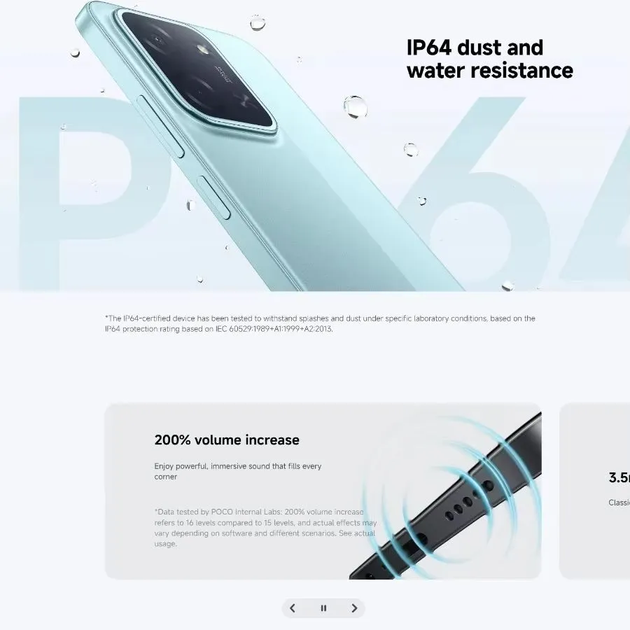 POCO C85 Global edition smartphone 8GB+256GB ROM 6.9-inch large HD display 5000mah long-lasting battery 2026 latest model - Imagen 6