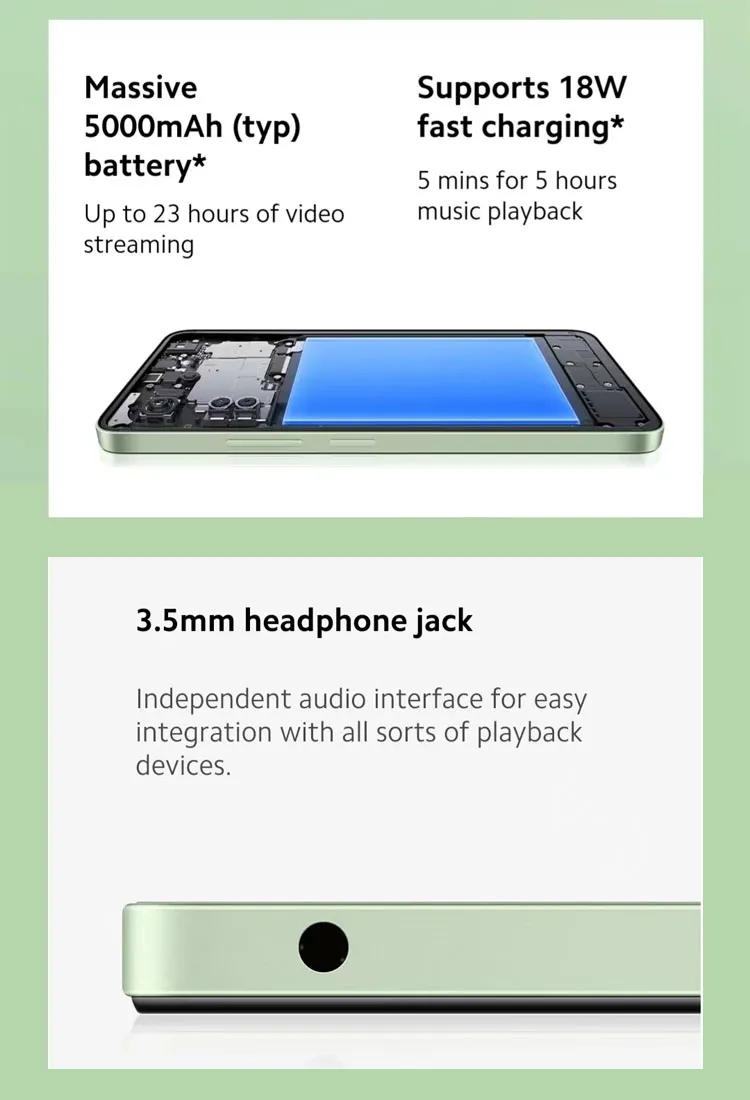 Xiaomi Redmi 13C 4G Global Version Smartphone 50MP Camera 5000mAh Battery 18W Fast Charge Dual-SIM Unlocked Budget Mobile Phone - Imagen 2