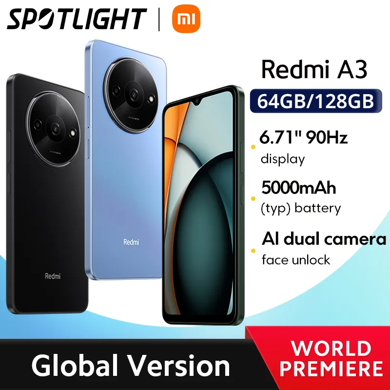 [World Premiere]Global Version Xiaomi Redmi A3 Smartphone 90Hz 6.71" Dot Drop display MediaTek Helio G36 5000mAh Battery - Imagen 1