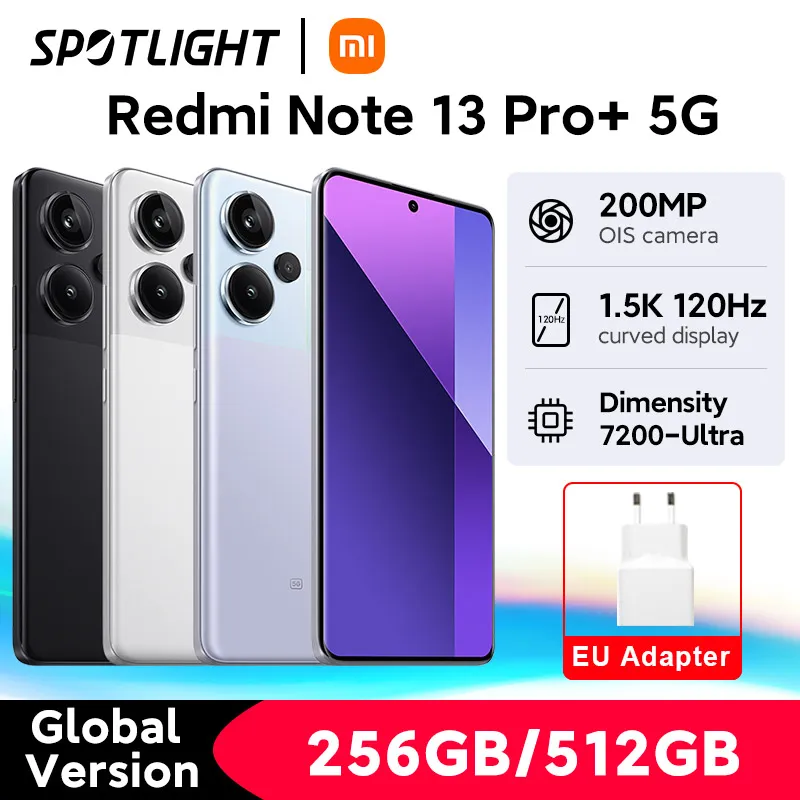 [World Premiere] Xiaomi Redmi Note 13 Pro Plus 5G Smartphone MediaTek Dimensity 7200-Ultra 200MP OIS Camera 120W HyperCharge NFC - Imagen 1