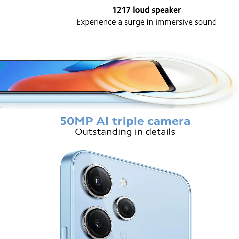 XIAOMI mobile phone REDMI 12 smart phone 8GB+256GBn memory 5000mAh battery Mediatek Helio G88c processor / body thickness 8.17mm - Imagen 5
