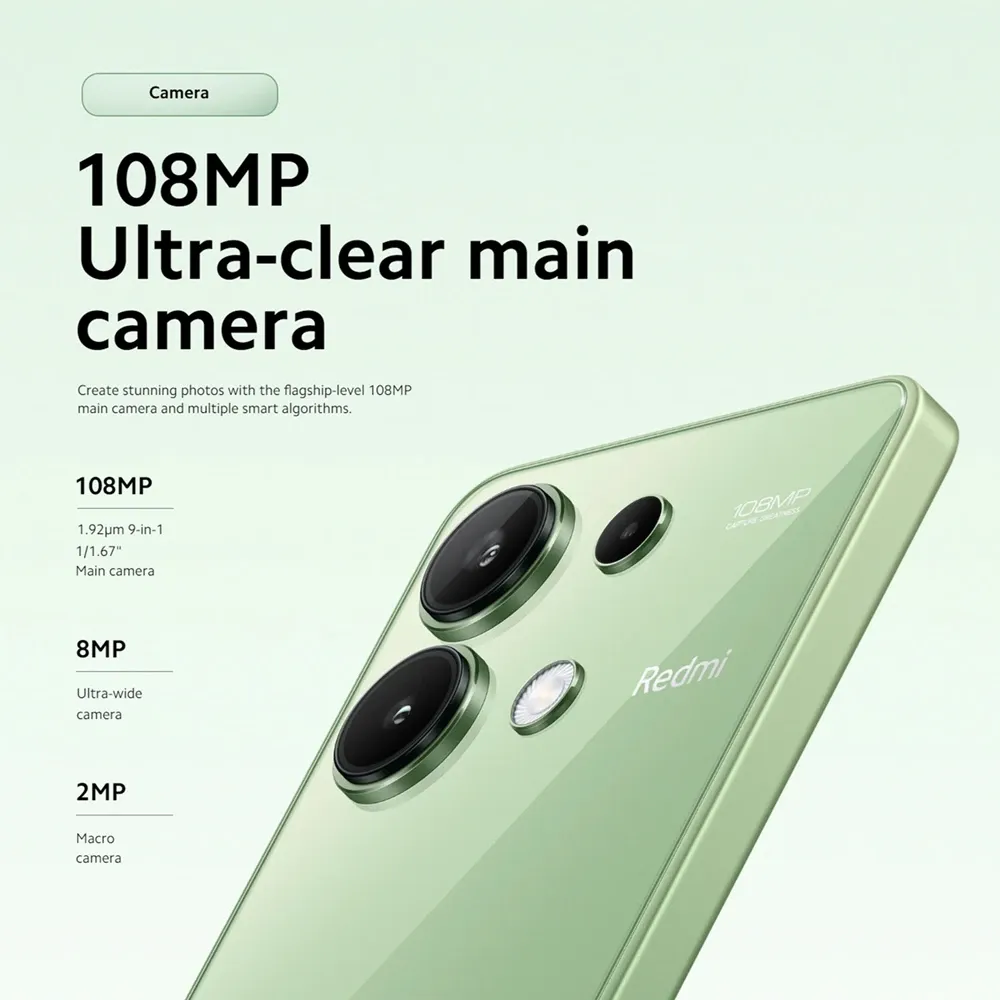 Xiaomi Redmi Note 13 Global Version 8GB 256GB 128GB Snapdragon® 685 In-screen Fingerprint 120Hz 6.67" AMOLED 108MP 33W Note13 - Imagen 4