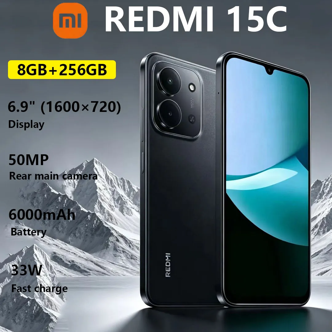 New Xiaomi Redmi 15C Gaming Phone 50MP Main Camera 6000mAh‌ Large Battery 33W Fast Charging Dual-SIM Global Smartphone - Imagen 1