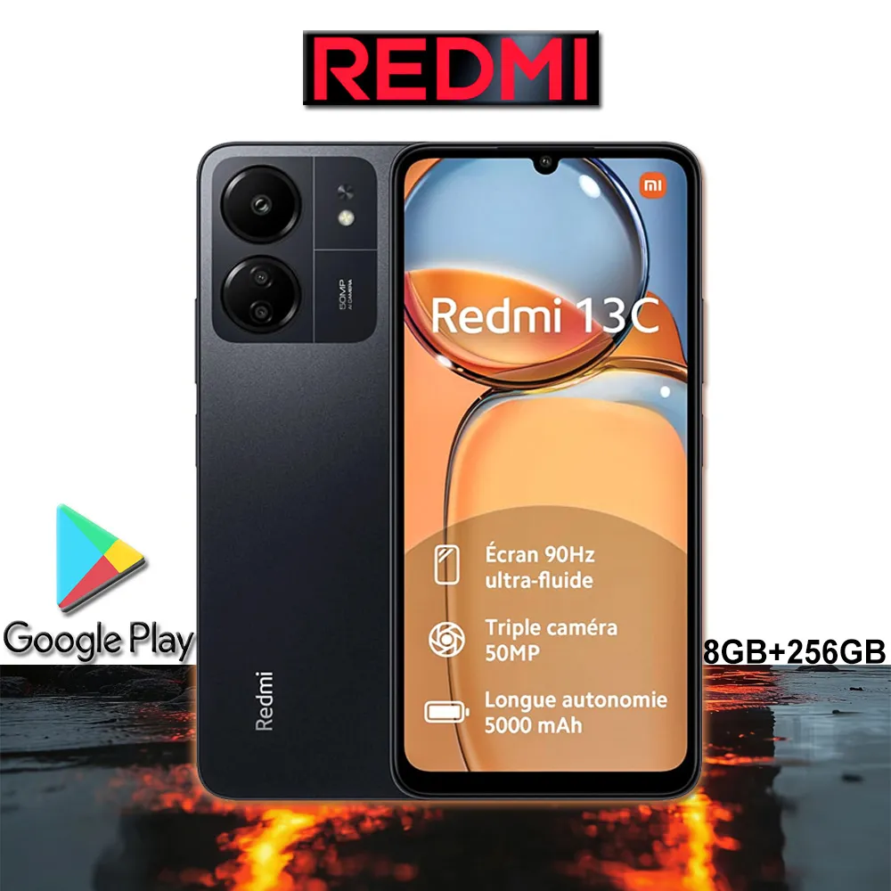 XIAOMI Redmi 13C RAM：8GB ROM：256GB fashion smartphone 5G NFC 5000mAh 18W Type-C Work music phone - Imagen 1