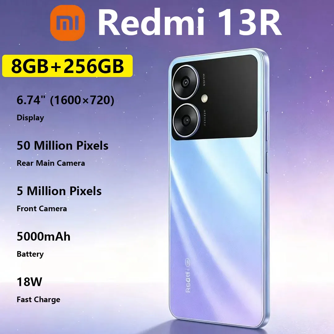 Xiaomi Redmi 13R Mobile Phone 6.74-inch 90Hz High Refresh Screen 5000mAh‌ Battery 50MP Dual Camera Camera and Game Smartphone - Imagen 1