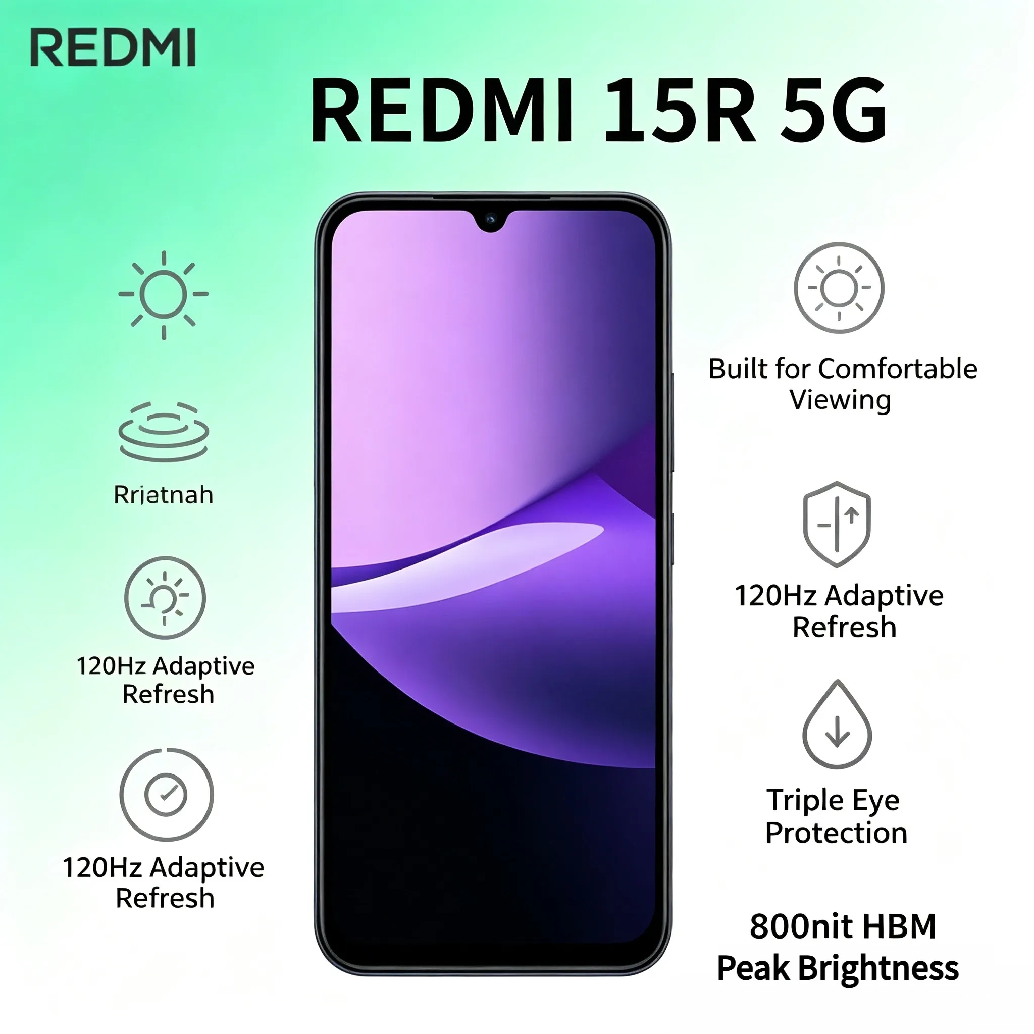 Xiaomi Redmi 15R 5G 8GB 256GB Global Version Unlocked Mobile Phone Dual SIM Long Battery Brand New - Imagen 5