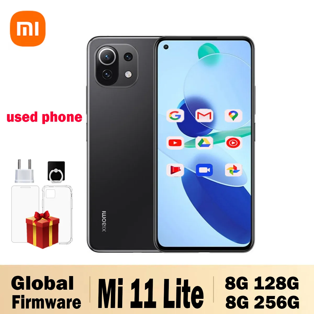 Global Firmware Xiaomi Mi 11 Lite Smartphone Cell Phones 5G  AMOLED Snapdragon 780G 64MP Full Screen 90HZ Used Phone - Imagen 1
