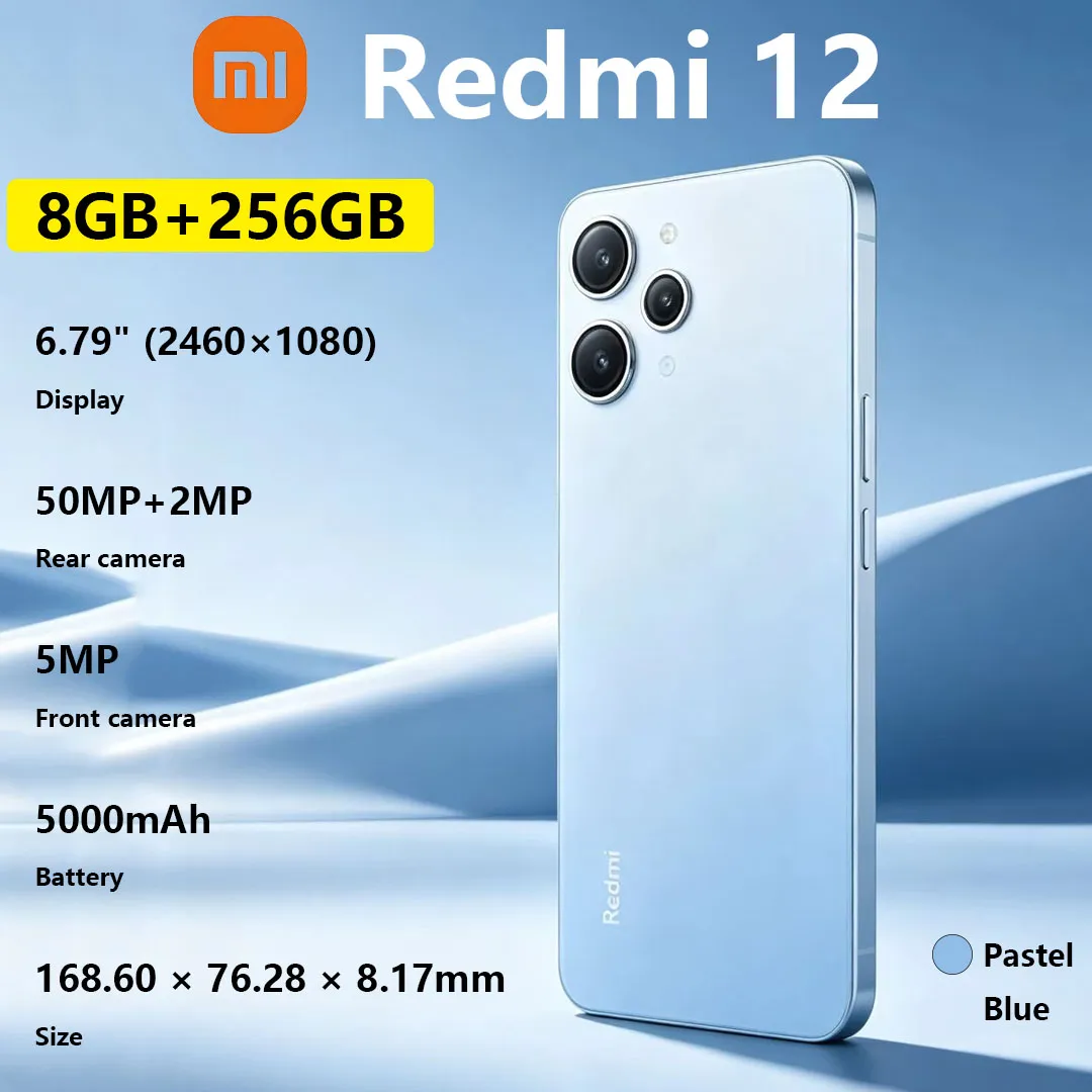 Xiaomi Redmi 12 Mobile Phone 50MP Main Camera, 5000mAh Battery Long-lasting Battery, 6.79-inch Display, Dual-SIM Smartphone - Imagen 1