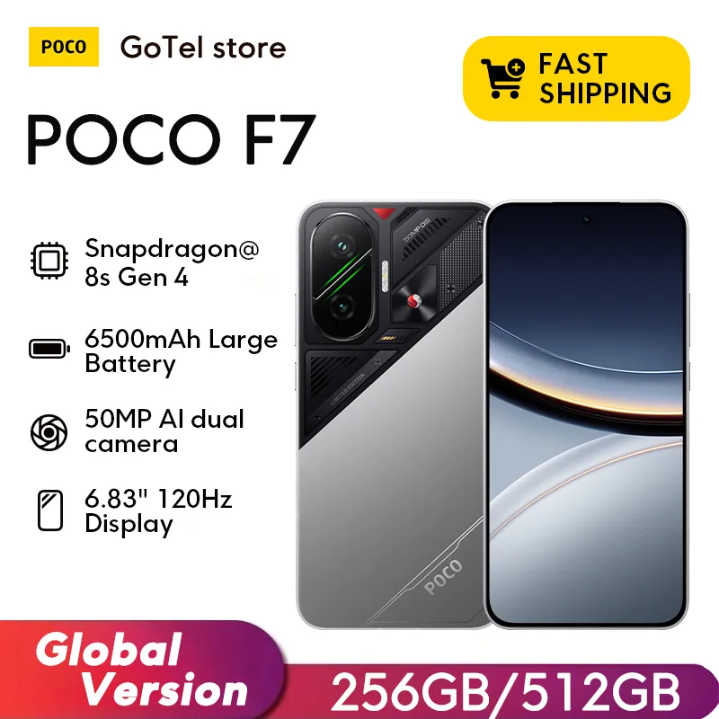 【World Premiere】 POCO F7 5G Clobal Version Smartphone Snapdragon 8s Gen 4 6.83'' AMOLED Display 6500mAh Battery 90W Charge NFC - Imagen 1