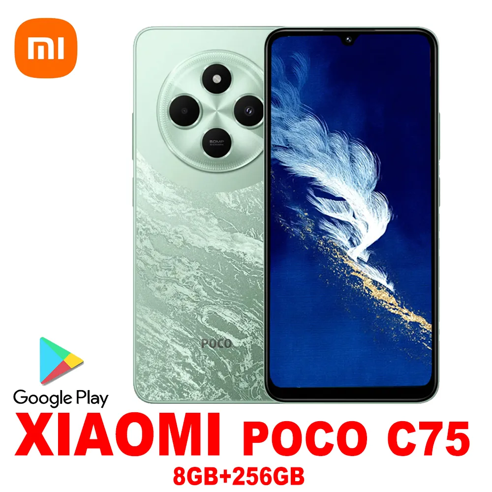 XIAOMI POCO C75 fashion smart phone 8GB+256GB ram and storage/5000mah battery capacity/side fingerprint/facial recognition/GPS - Imagen 6