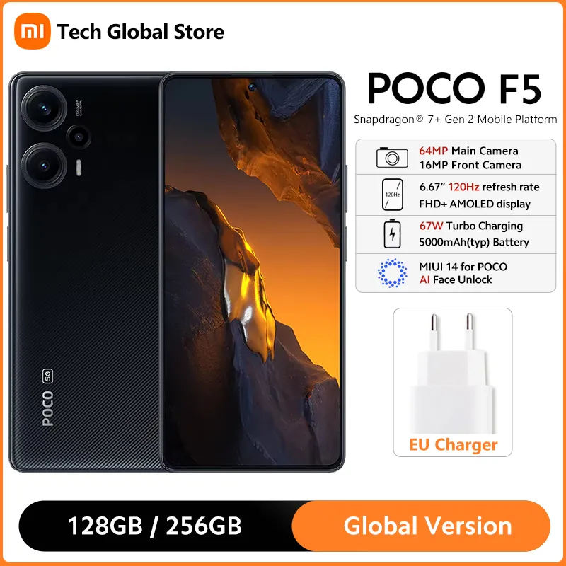 POCO F5 5G Smartphone Global Version Snapdragon 7+ Gen 2 Processor 6.67" 120Hz AMOLED Display 64MP Triple Camera 5000mAh Battery - Imagen 1