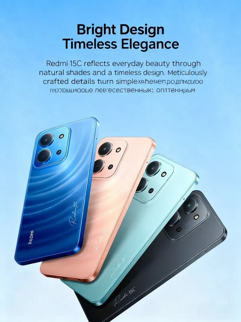 Xiaomi  Redmi 15C  Version 6.9 Inch 120Hz High Refresh Rate 50MP AI Camera 33W Fast Charging Mobile Phones Smartphone - Imagen 4